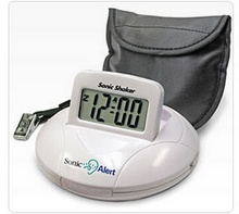 Sonic Shaker Vibrating Travel Alarm Clock
